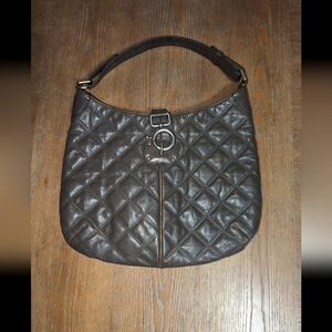 Banana Republi Quilted Brown Leather Shoulder Bag